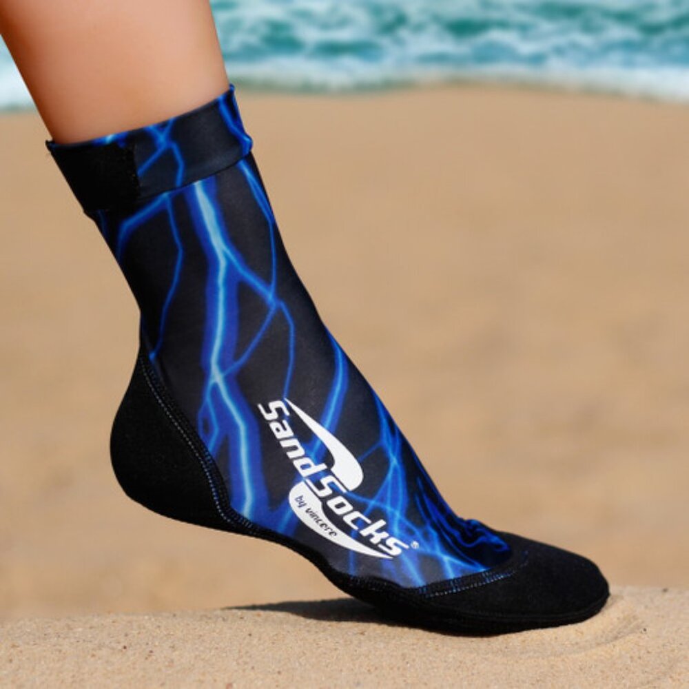 Blue Lightning Sand Socks